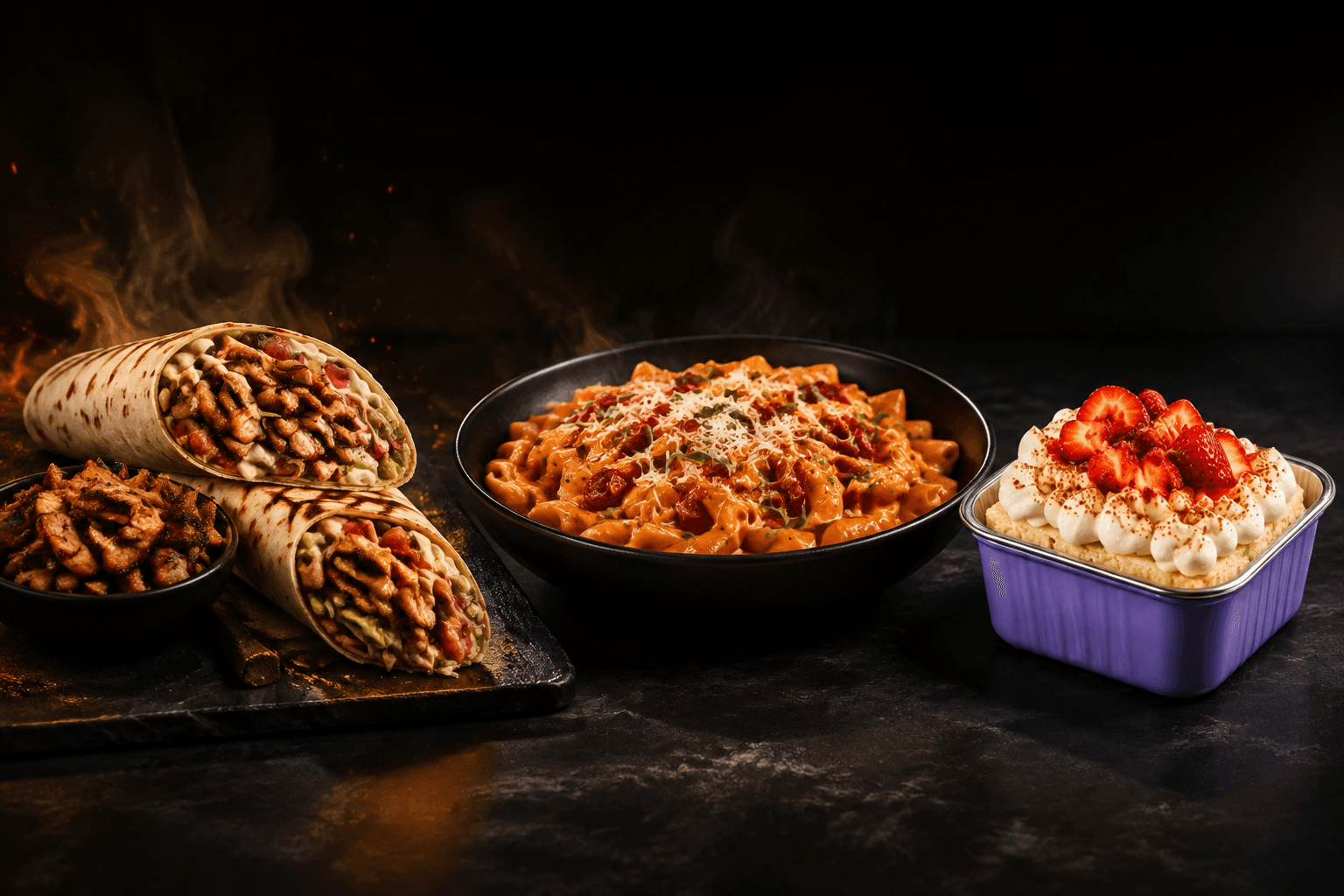 SHERWARMA, Pastiqo and Tres Bar together