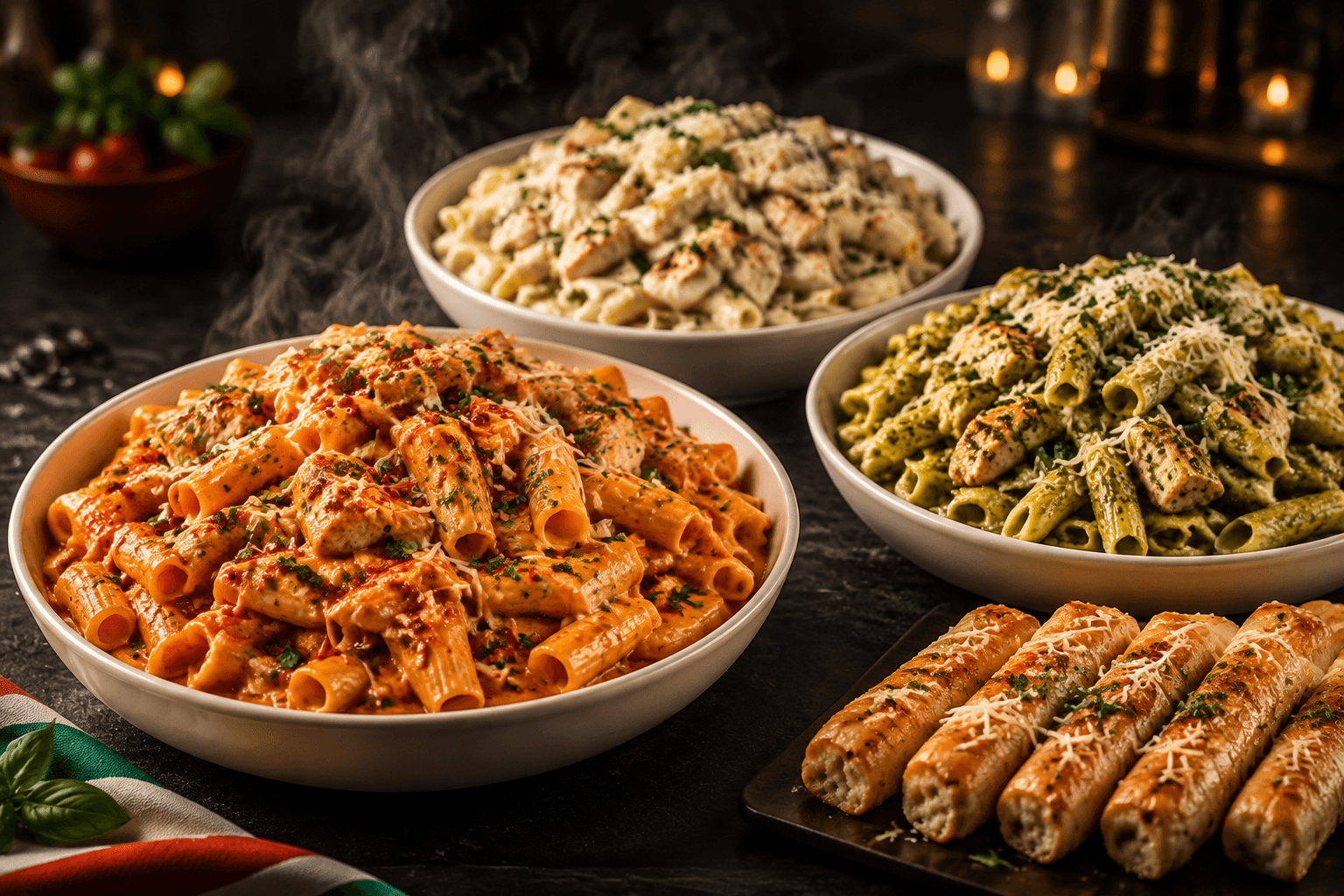 Pastiqo pasta finished with parmesan and herbs
