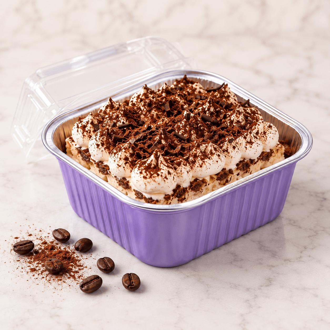 Tiramisu Tres tres leches cake with its signature toppings